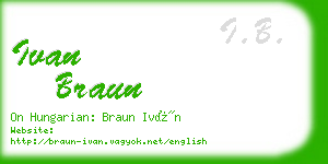 ivan braun business card